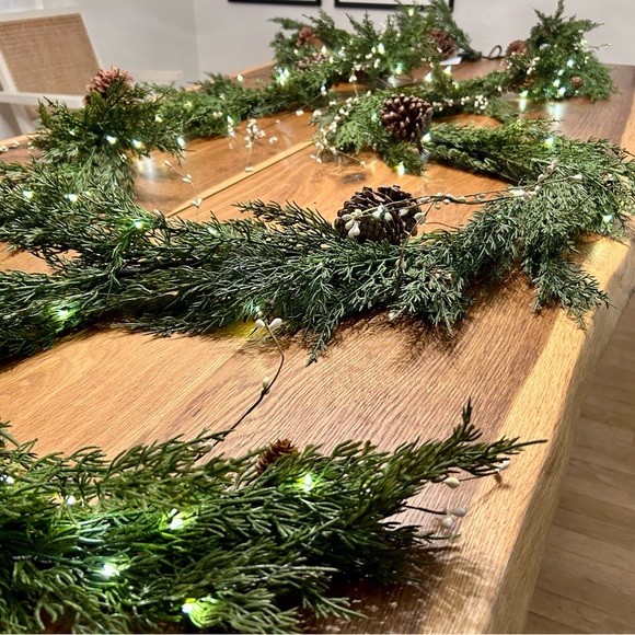Viral Norfolk Pine Real Touch Garland 9ft by Aspen VHTF TIKTOK FAMOUS Pre Lit - Picture 11 of 16